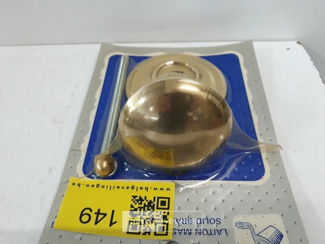 1 x deurbol messing gepolijst 70 mm - afbeelding 3 van  3
