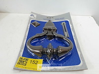 1 x deurklopper messing verbronsd 21 cm - afbeelding 1 van  3