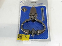 1 x deurklopper messing verbronsd 21 cm - afbeelding 3 van  3