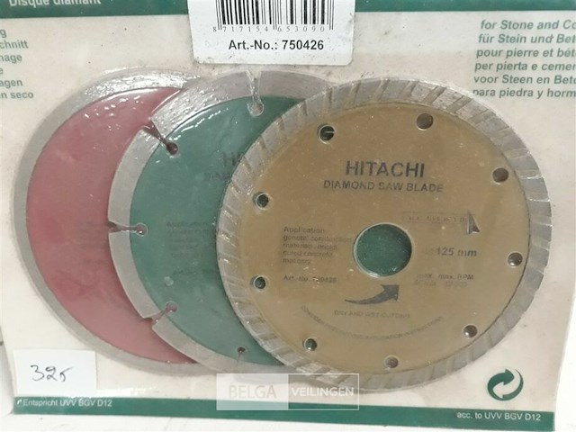 1 x diamantschijven set 125mm hitachi - afbeelding 3 van  3