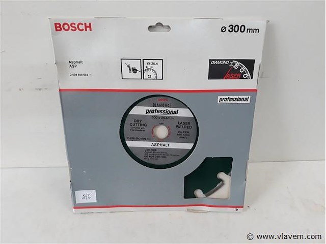 1 x diamantzaag voor asfalt 300mm - afbeelding 1 van  2