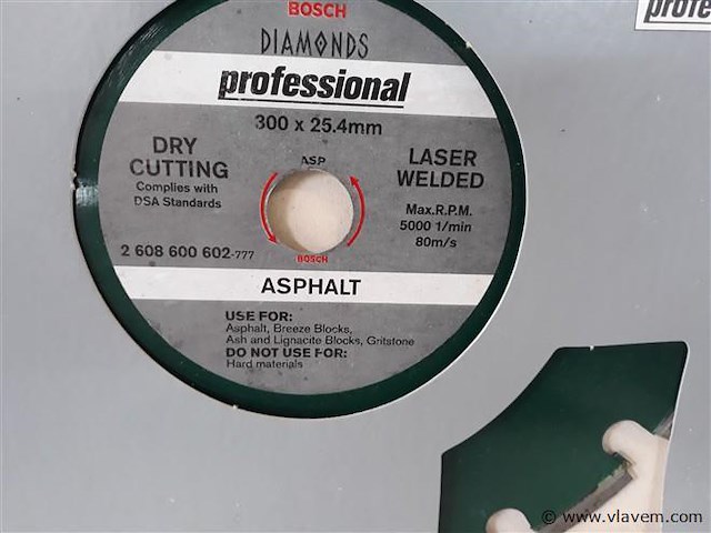1 x diamantzaag voor asphalt 300mm - afbeelding 2 van  2