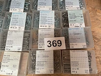 1 x doosjes nagels platte kop; zelfborende schroeven; zeskant tapbouten - afbeelding 2 van  5