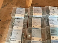 1 x doosjes nagels platte kop; zelfborende schroeven; zeskant tapbouten - afbeelding 4 van  5