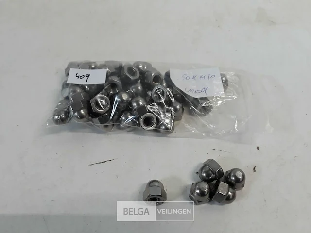 1 x dopmoer inox m10 50 stuks - afbeelding 1 van  3