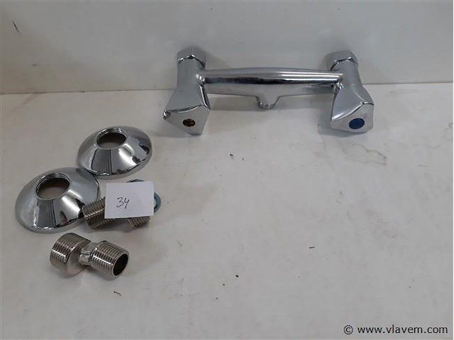 1 x douche kraan chrome knoppen showmodel - afbeelding 1 van  2