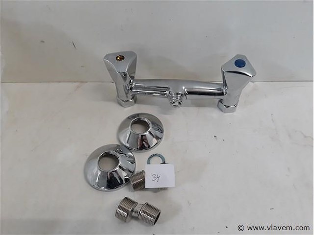 1 x douche kraan chrome knoppen showmodel - afbeelding 2 van  2