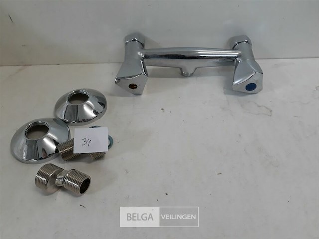 1 x douche kraan chrome knoppen showmodel - afbeelding 2 van  3