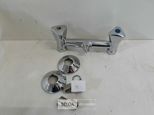 1 x douche kraan chrome knoppen showmodel - afbeelding 3 van  3