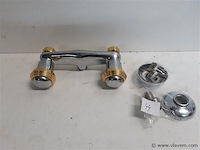 1 x douche kraan goud kleur knoppen showmodel - afbeelding 1 van  2