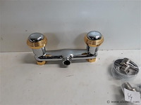 1 x douche kraan goud kleur knoppen showmodel - afbeelding 2 van  2