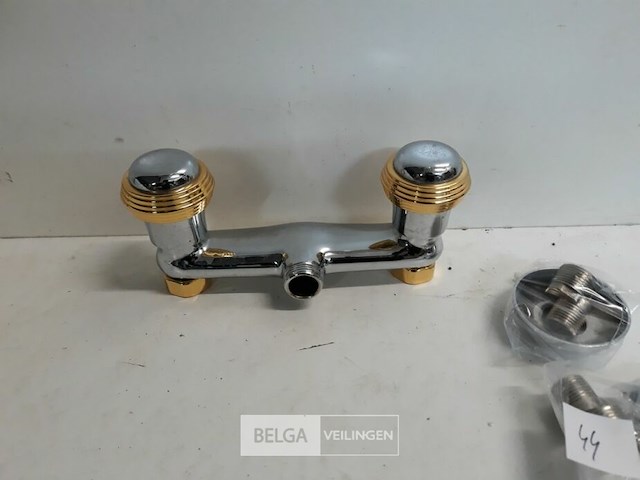 1 x douche kraan goud kleur knoppen showmodel - afbeelding 3 van  3