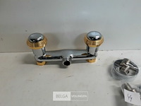 1 x douche kraan goud kleur knoppen showmodel - afbeelding 3 van  3