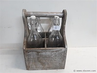 1 x draagbak met 6 melkflessen - afbeelding 1 van  2