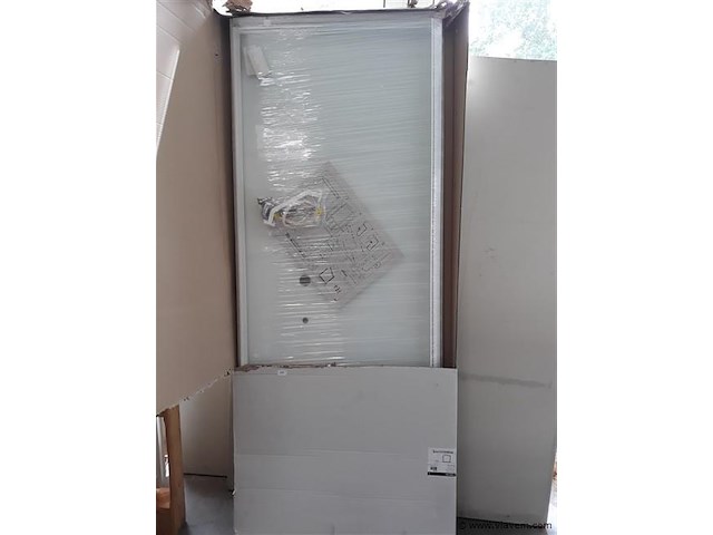 1 x draaideur + 3 zijwanden voor douchebak 80 cm - afbeelding 1 van  2