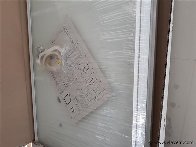 1 x draaideur + 3 zijwanden voor douchebak 80 cm - afbeelding 2 van  2