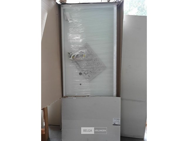 1 x draaideur + 3 zijwanden voor douchebak 80 cm - afbeelding 1 van  3