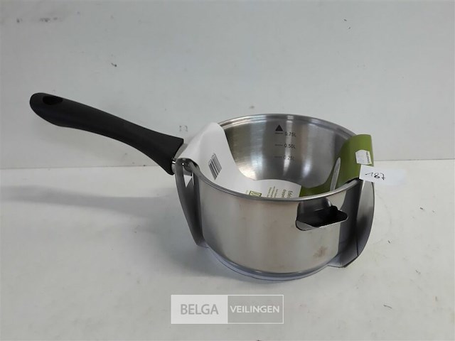 1 x dubbelwandige steelpan 16 cm pyrex - afbeelding 1 van  3