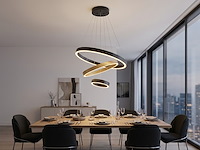 1 x duora design hanglamp zand zwart en goud 20cm&40cm&60cm trio ring 60w led cct 3 kleur & 3 stappen dimmen