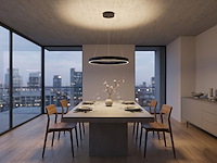 1 x duora design hanglamp zwart 60cm 40w led cct 3 kleur & 3 stappen dimmen - afbeelding 3 van  5