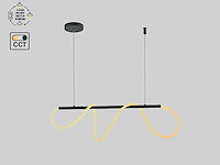 1 x edera design hanglamp zand zwart 110cm 40w led cct 3 kleur & 3 stappen dimmen - afbeelding 2 van  6