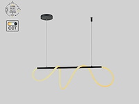 1 x edera design hanglamp zand zwart 110cm 40w led cct 3 kleur & 3 stappen dimmen - afbeelding 3 van  6