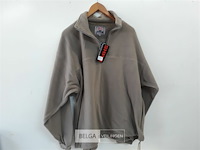 1 x fleece trui korte rits beige xl - afbeelding 1 van  3