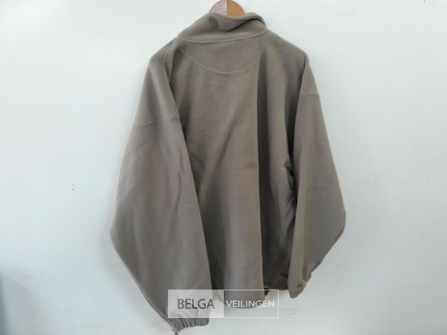 1 x fleece trui korte rits donkerbeige xl - afbeelding 3 van  3