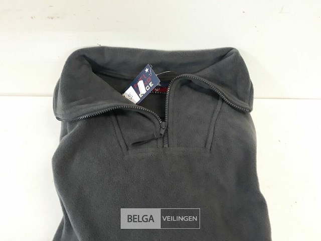 1 x fleece trui korte rits grijs xxl - afbeelding 3 van  3