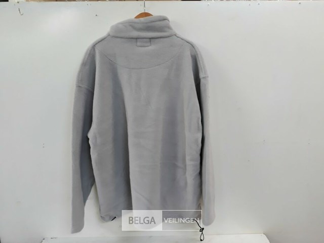 1 x fleece trui korte rits licht grijs l - afbeelding 3 van  3