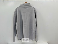 1 x fleece trui korte rits licht grijs l - afbeelding 3 van  3