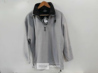 1 x fleece trui korte rits licht grijs m - afbeelding 1 van  3