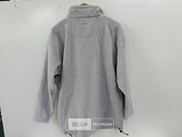 1 x fleece trui korte rits licht grijs m - afbeelding 3 van  3
