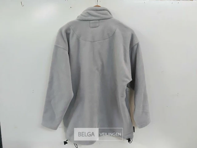 1 x fleece trui korte rits licht grijs s - afbeelding 3 van  3