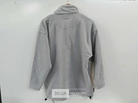 1 x fleece trui korte rits licht grijs s - afbeelding 3 van  3