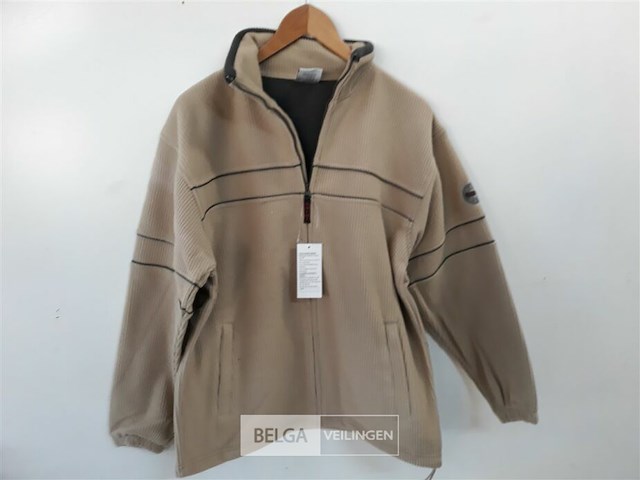 1 x fleece trui lange rits beige l - afbeelding 2 van  3