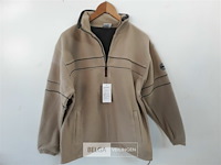 1 x fleece trui lange rits beige xl - afbeelding 2 van  3