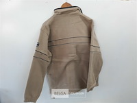 1 x fleece trui lange rits beige xl - afbeelding 3 van  3