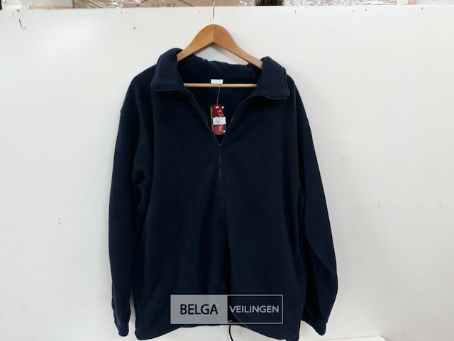 1 x fleece trui lange rits blauw l - afbeelding 1 van  3