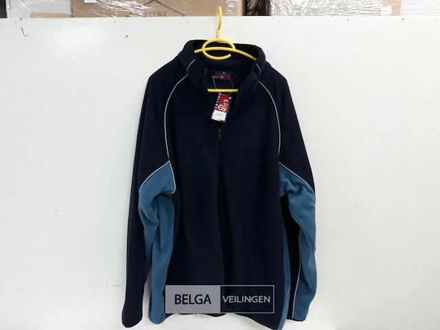 1 x fleece trui lange rits blauw/l blauw xl - afbeelding 2 van  3