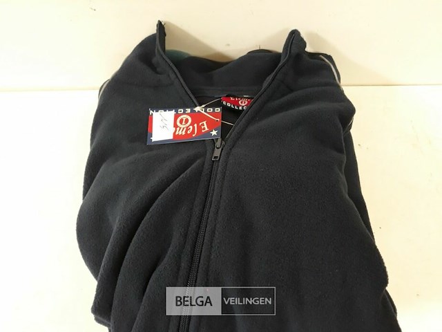 1 x fleece trui lange rits blauw/l blauw xl - afbeelding 3 van  3