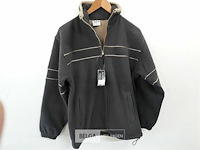 1 x fleece trui lange rits bruin s - afbeelding 2 van  3