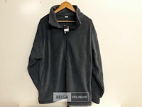 1 x fleece trui lange rits grijs xl - afbeelding 2 van  3