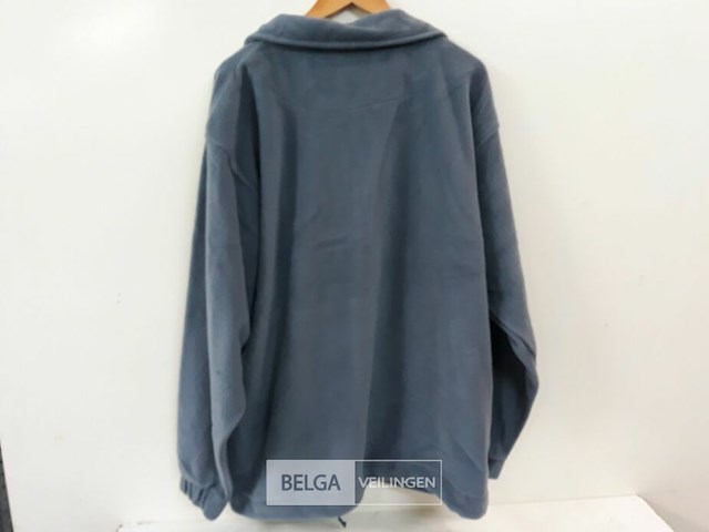1 x fleece trui lange rits grijs xxl - afbeelding 3 van  3