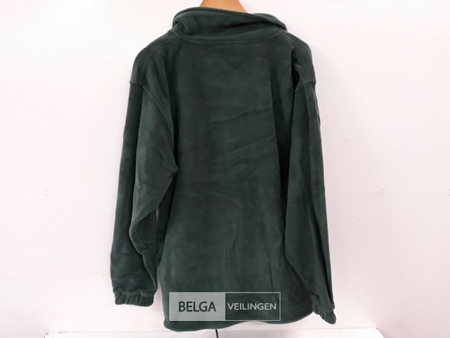 1 x fleece trui lange rits groen l - afbeelding 3 van  3