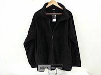 1 x fleece trui lange rits zwart xl - afbeelding 2 van  3