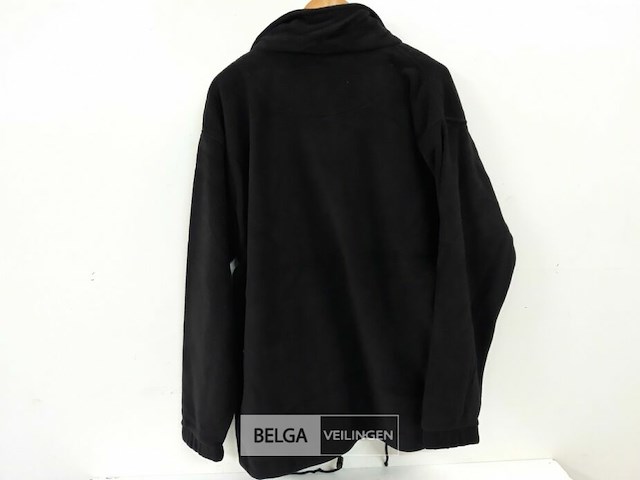 1 x fleece trui lange rits zwart xl - afbeelding 3 van  3