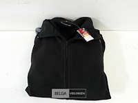 1 x fleece trui lange rits zwart/grijs xl - afbeelding 3 van  3