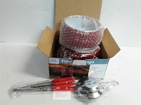 1 x fondue set op gelbrander rood - afbeelding 3 van  3