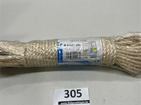 1 x gedraaid sisal touw 6mm 20 meter - afbeelding 2 van  3